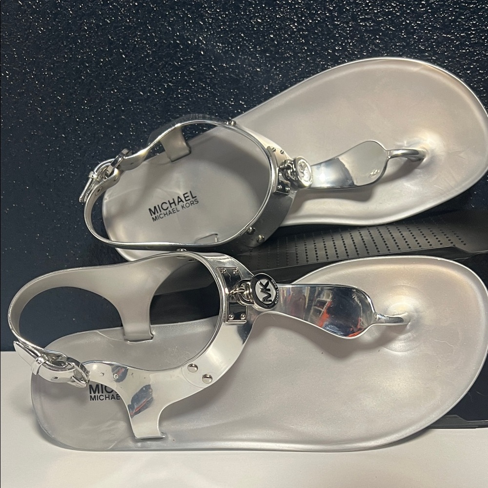 Michael Kors Metallic Silver Sandals